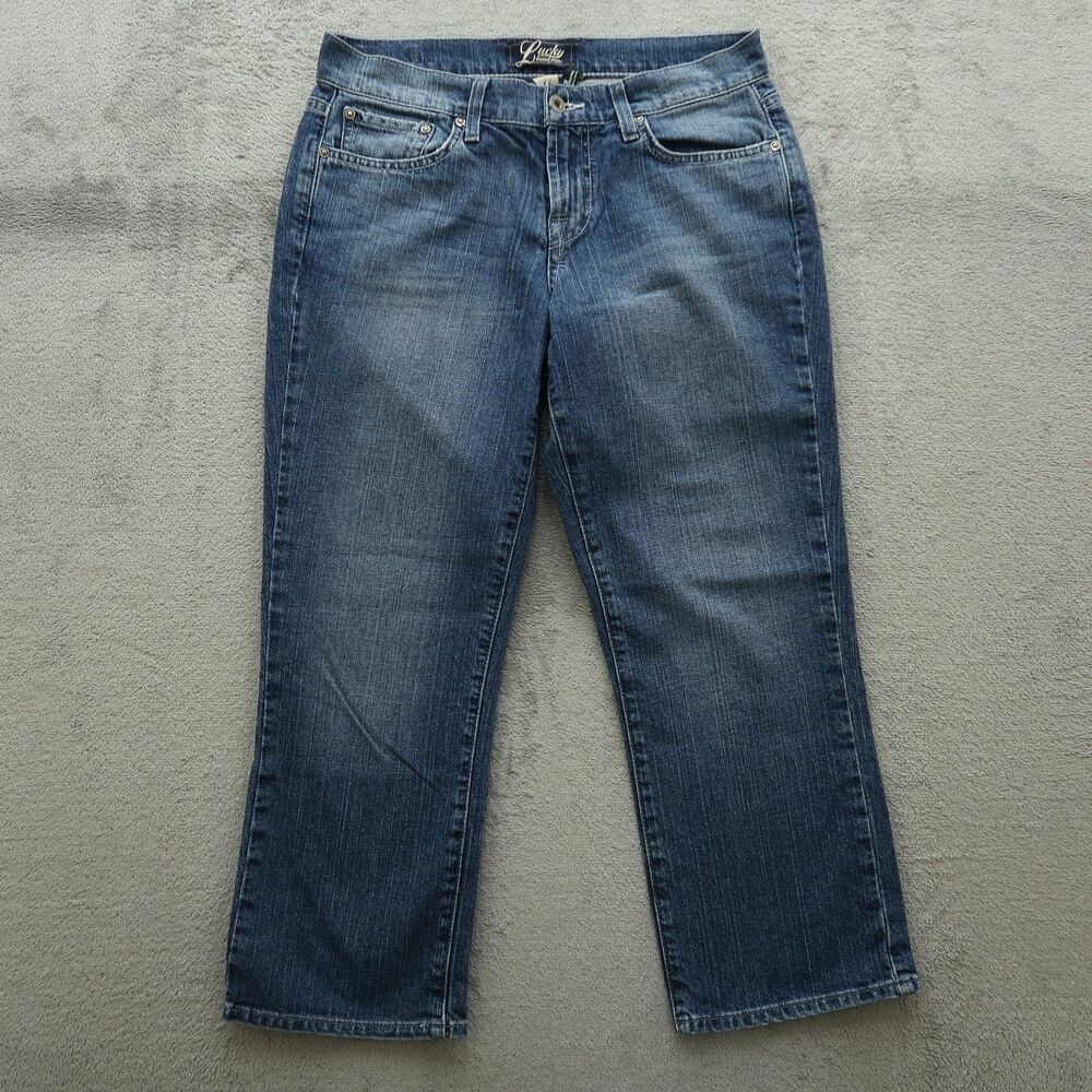 Lucky Brand Jeans Women's Size 6R Mid-Rise Classic Rider Crop Denim 24" Inseam